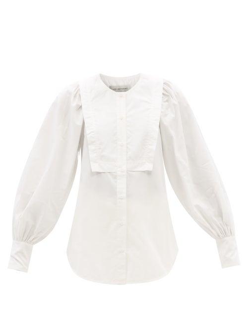 Lee Mathews - Frances Balloon-sleeve Organic-cotton Shirt - Womens - White