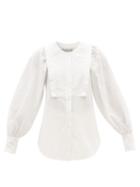 Lee Mathews - Frances Balloon-sleeve Organic-cotton Shirt - Womens - White