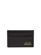 Matchesfashion.com Gucci - Logo Print Leather Cardholder - Mens - Black