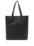 Matchesfashion.com Burberry - Logo Debossed Grained Leather Tote - Mens - Black