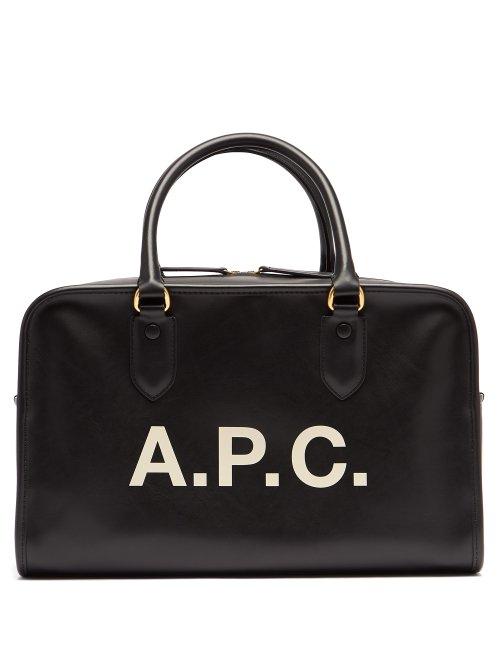 Matchesfashion.com A.p.c. - Sylvie Logo Print Bag - Womens - Black