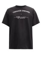 Mens Rtw Raf Simons - Teenage Dreams-print Cotton-jersey T-shirt - Mens - Black