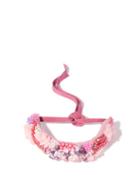Matchesfashion.com Isabel Marant - Beaded Suede Bracelet - Womens - Pink Multi