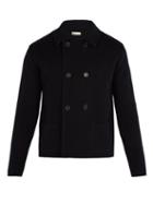 Matchesfashion.com Connolly - Double Breasted Knitted Blazer - Mens - Navy