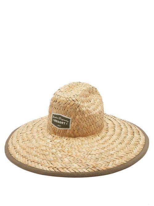 Ruslan Baginskiy - Logo-patch Straw Hat - Womens - Natural