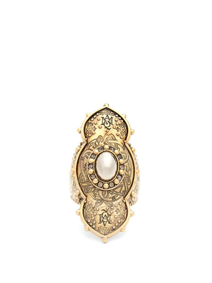 Alexander Mcqueen Engraved Ring