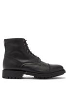 Matchesfashion.com Grenson - Joseph Faux-leather Lace-up Boots - Mens - Black