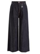 Muveil Frayed-hem High-rise Wide-leg Jeans