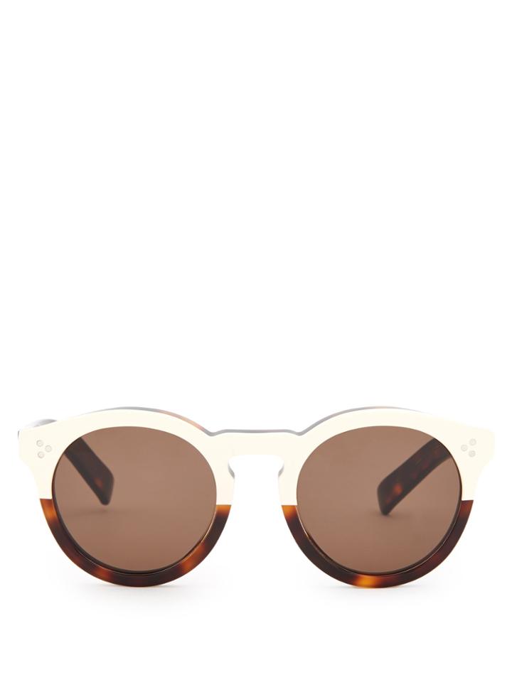 Illesteva Leonard Ii Havana Round-frame Sunglasses