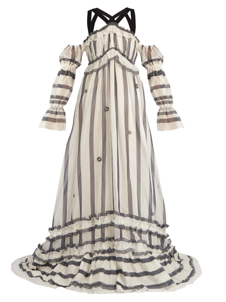 Erdem Jay Cotton And Silk-blend Organdy Gown