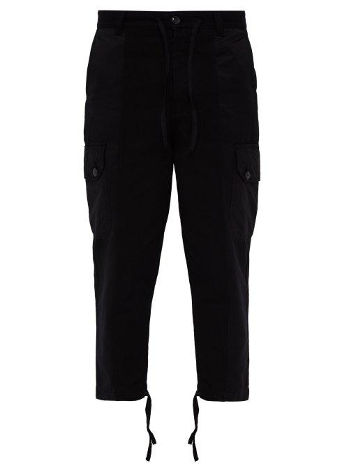 Matchesfashion.com Ami - Patchwork Cotton Cargo Trousers - Mens - Black