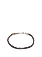 Matchesfashion.com Title Of Work - Beaded Sapphire And Sterling Silver Bracelet - Mens - Navy Multi