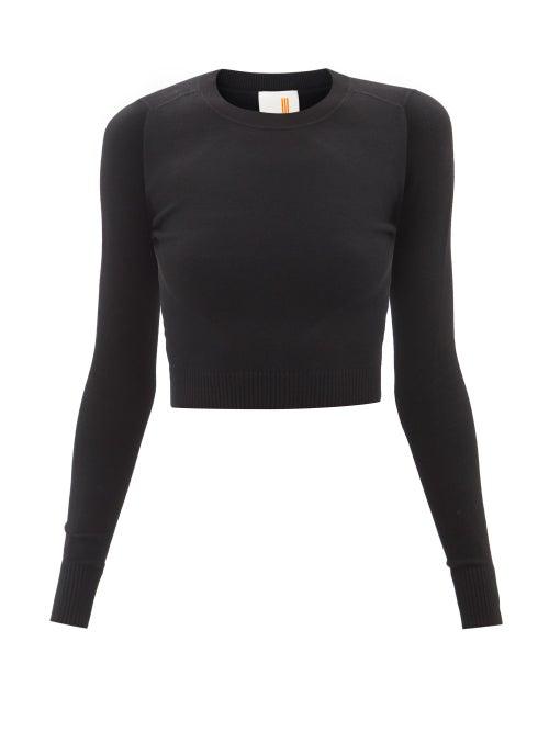 Joostricot - Peachskin Cotton-blend Cropped Top - Womens - Black