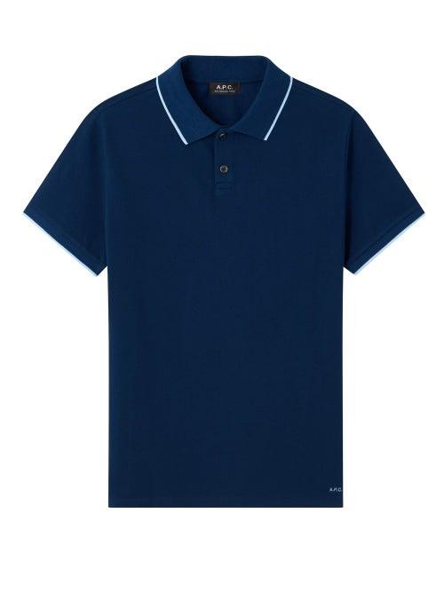 Matchesfashion.com A.p.c. - Max Trimmed Piqu Polo Shirt - Mens - Dark Blue