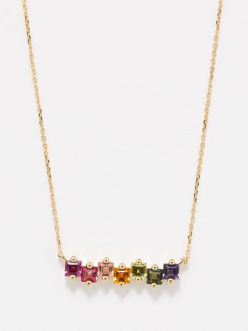 Suzanne Kalan - Topaz & 14kt Gold Necklace - Womens - Blue Multi