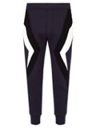 Matchesfashion.com Neil Barrett - Chevron Panelled Jersey Track Pants - Mens - Navy Multi