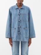 Re/done - 70s Knot Front Chore Denim Jacket - Womens - Blue