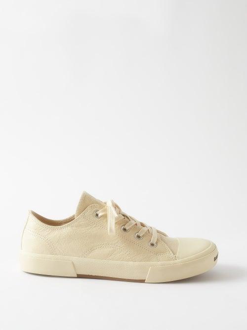 Balenciaga - Paris Leather Trainers - Mens - Cream