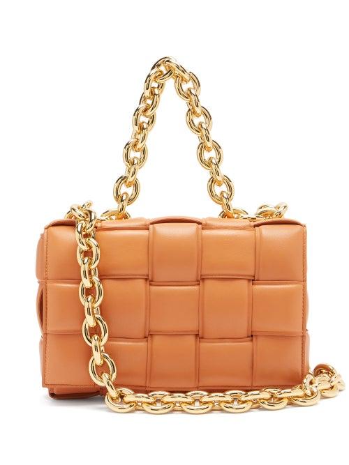 Matchesfashion.com Bottega Veneta - The Chain Cassette Intrecciato Padded Leather Bag - Womens - Tan