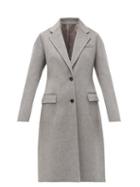 Matchesfashion.com Joseph - Marly Single Breasted Wool Blend Coat - Womens - Grey