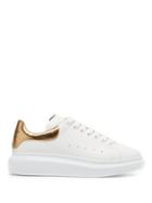 Matchesfashion.com Alexander Mcqueen - Raised Sole Low Top Leather Trainers - Mens - White Gold