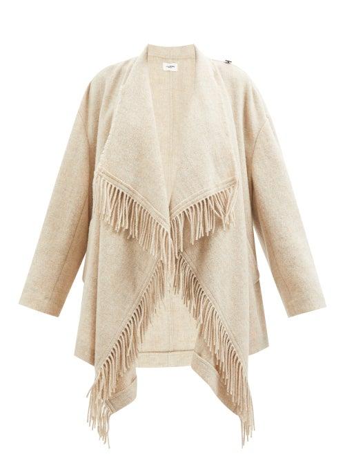 Isabel Marant Toile - Fleminigli Fringed Felt Blanket Jacket - Womens - Ivory