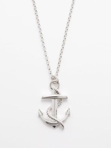 Mateo - Anchor Sterling-silver Necklace - Mens - Silver