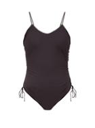 Matchesfashion.com Osree - Basic Seam Ruched Swimsuit - Womens - Black