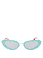 Matchesfashion.com Le Specs - The Royale Cat Eye Sunglasses - Womens - Green