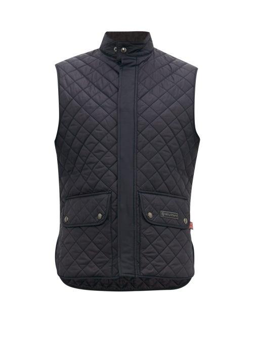 Matchesfashion.com Belstaff - Diamond Quilted Gilet - Mens - Navy