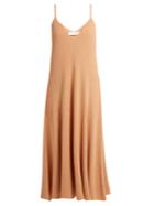 Ryan Roche V-neck Ribbed-knit Cashmere Midi Dress