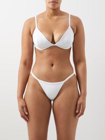 Form And Fold - The Triangle Underwired D-g Bikini Top - Womens - Off White