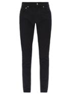 Alexander Mcqueen - Embroidered-logo Slim-leg Jeans - Mens - Black Grey