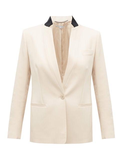 Matchesfashion.com Stella Mccartney - Single-breasted Wool-twill Jacket - Womens - Light Beige