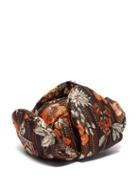 Matchesfashion.com Prada - Floral Jacquard Broacade Trapper Hat - Womens - Orange