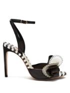 Matchesfashion.com Sophia Webster - Soleil Striped Leather Sandals - Womens - Black White