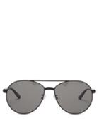 Matchesfashion.com Balenciaga - Aviator Metal And Acetate Sunglasses - Mens - Black