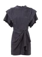 Matchesfashion.com Isabel Marant - Aleati Layered Suede Mini Dress - Womens - Navy
