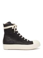 Matchesfashion.com Rick Owens Drkshdw - High Top Coated Canvas Trainers - Mens - Black