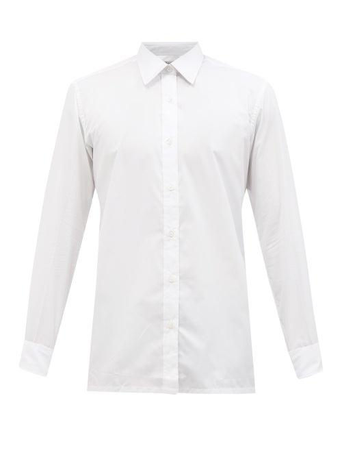 Charvet - Semi-spread Collar Cotton-poplin Shirt - Mens - White