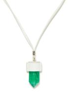 Chlo - Jemma Fluorite And Leather Necklace - Womens - White Multi
