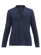 Matchesfashion.com Iris Von Arnim - Jacumo Wool And Linen-blend Cardigan - Mens - Navy