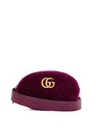 Matchesfashion.com Gucci - Gg Marmont Velvet Belt Bag - Womens - Purple