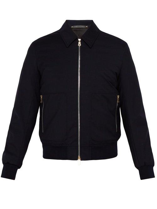 Matchesfashion.com Paul Smith - Loro Piana Wool Bomber Jacket - Mens - Navy