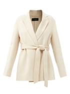 Matchesfashion.com Joseph - Cenda Wool-blend Wrap Coat - Womens - Cream