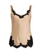 Helmut Lang Lace-trimmed Satin Cami Top