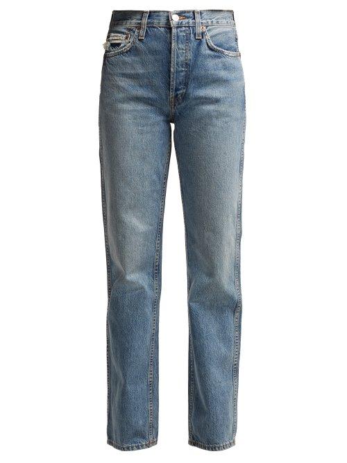 Matchesfashion.com Re/done Originals - High Rise Straight Leg Jeans - Womens - Denim