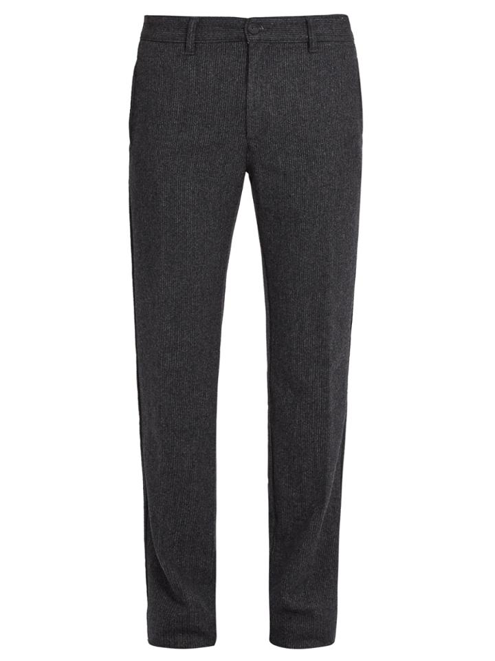 Massimo Alba Striped Mid-rise Wool Trousers