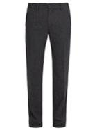 Massimo Alba Striped Mid-rise Wool Trousers