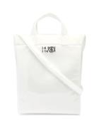Matchesfashion.com Mm6 Maison Margiela - Logo-print Pvc-covered Foam Tote Bag - Womens - Clear